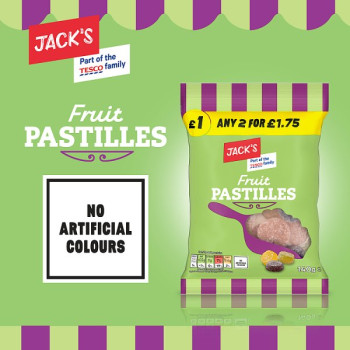 Jack's Fruit Pastilles 140g (10 x 140g)