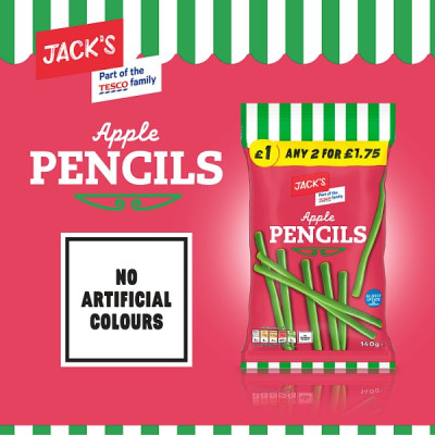 Jack's Apple Pencils 140g (10 x 140g)