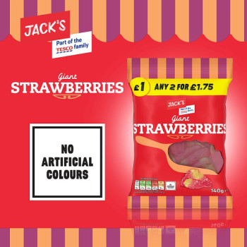 Jack's Giant Strawberries 140g (10 x 140g)
