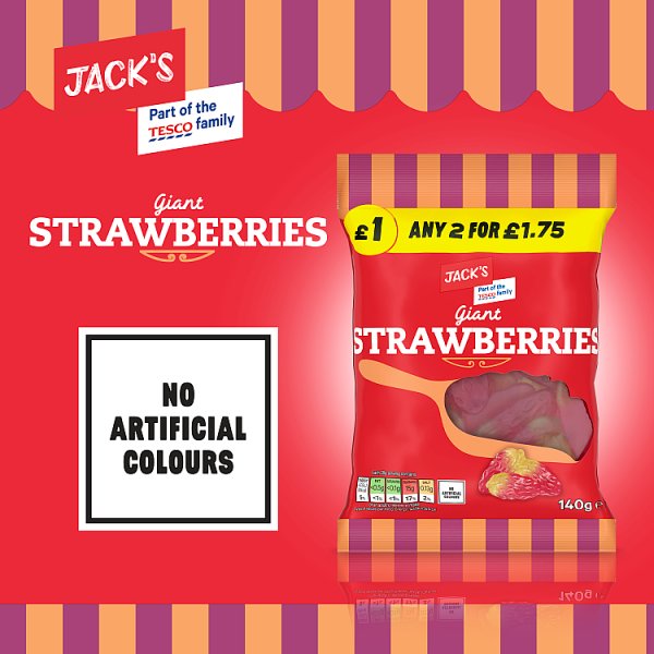 Jack's Giant Strawberries 140g (10 x 140g) Jack's Giant Strawberries 140g (10 x 140g)