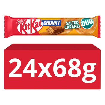 KitKat Chunky DUO Salted Caramel Chocolate Bar 68g (24 x 68g) KitKat Chunky DUO Salted Caramel Chocolate Bar 68g (24 x 68g)