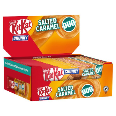 KitKat Chunky DUO Salted Caramel Chocolate Bar 68g (24 x 68g) KitKat Chunky DUO Salted Caramel Chocolate Bar 68g (24 x 68g)