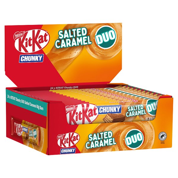 KitKat Chunky DUO Salted Caramel Chocolate Bar 68g (24 x 68g) KitKat Chunky DUO Salted Caramel Chocolate Bar 68g (24 x 68g)