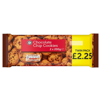 Euro Shopper Chocolate Chip Cookies 2 x 200g (12 x 400g)
