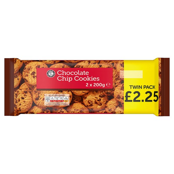 Euro Shopper Chocolate Chip Cookies 2 x 200g (12 x 400g)