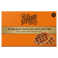 St Pierre Belgian Waffles with Butter 20 x 90g (20 x 20pk)