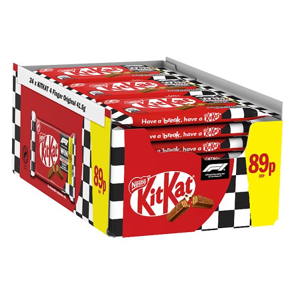 KitKat F1 4 Finger Milk Chocolate Biscuit Bar 41.5g (24 x 41.5g)