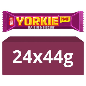 Yorkie Raisin & Biscuit Chocolate Bar 44g (24 x 44g)
