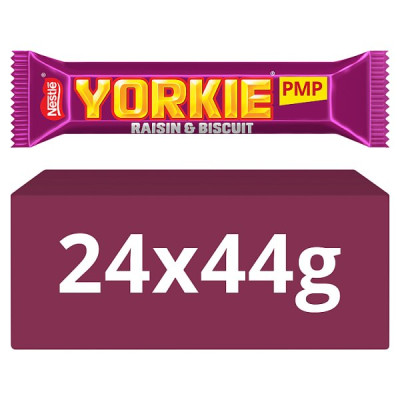 Yorkie Raisin & Biscuit Chocolate Bar 44g (24 x 44g)