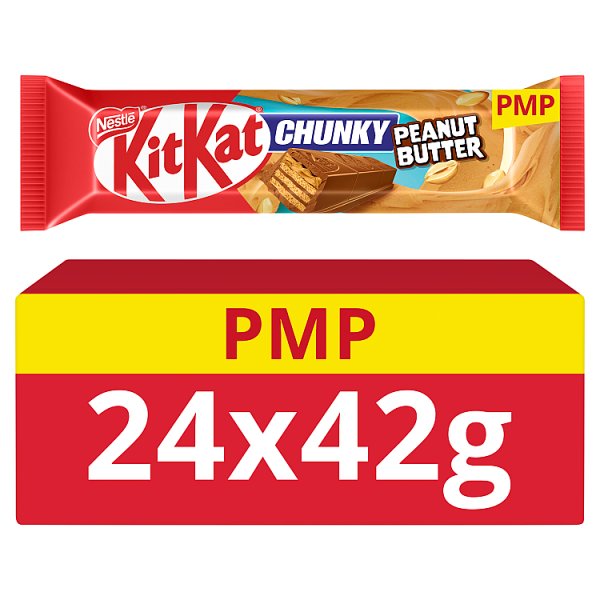 KitKat Chunky Peanut Butter Chocolate Bar 42g (24 x 42g)