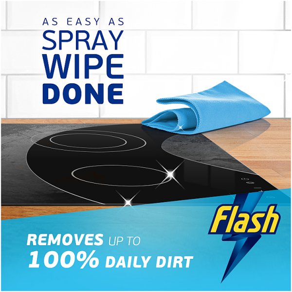 Flash Spray Wipe Done Apple Blossom Cleaning Spray 500ml (6 x 500ml)