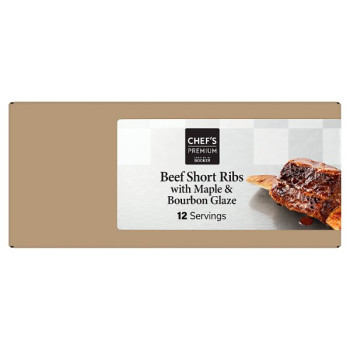Chef's Premium Beef Short Ribs with Maple & Bourbon Glaze 12 x 425g (5.1kg) (1 x 5.1kg)
