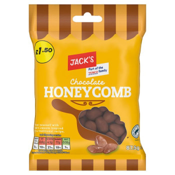 Jack's Chocolate Honeycomb 87.5g (18 x 87.5g)