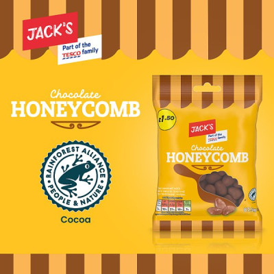Jack's Chocolate Honeycomb 87.5g (18 x 87.5g) Jack's Chocolate Honeycomb 87.5g (18 x 87.5g)