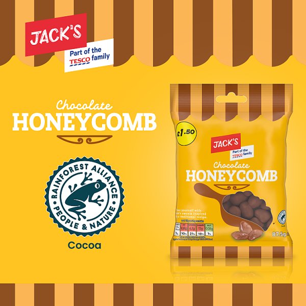 Jack's Chocolate Honeycomb 87.5g (18 x 87.5g) Jack's Chocolate Honeycomb 87.5g (18 x 87.5g)