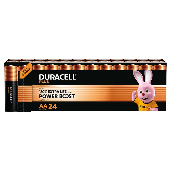DURACELL Plus AA Batteries (24 Pack) – Power Boost Alkaline Batteries 1.5V (12 x 24pk)