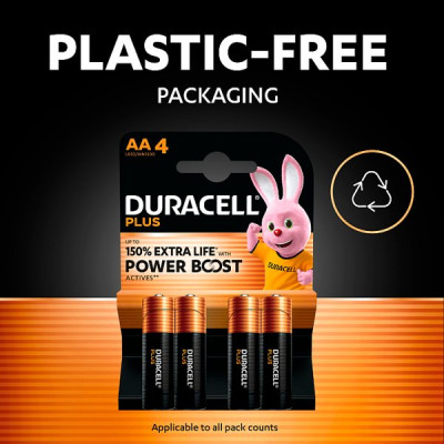 DURACELL Plus AA Batteries (24 Pack) – Power Boost Alkaline Batteries 1.5V (12 x 24pk)