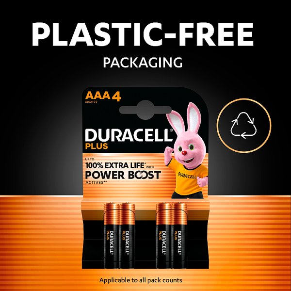 DURACELL Plus AAA Batteries (20 Pack) – Power Boost Alkaline Batteries 1.5V (10 x 20pk)