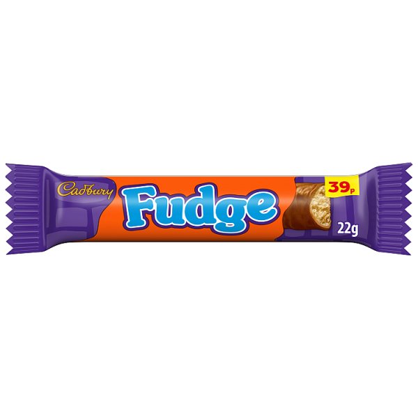 Cadbury Fudge Chocolate Bar 22g (60 x 22g)