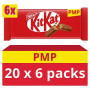 KitKat 2 Finger Milk Chocolate Biscuit Bar 6 Pack Multipack 124.2g (20 x 6pk)
