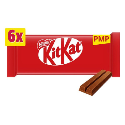 KitKat 2 Finger Milk Chocolate Biscuit Bar 6 Pack Multipack 124.2g (20 x 6pk)