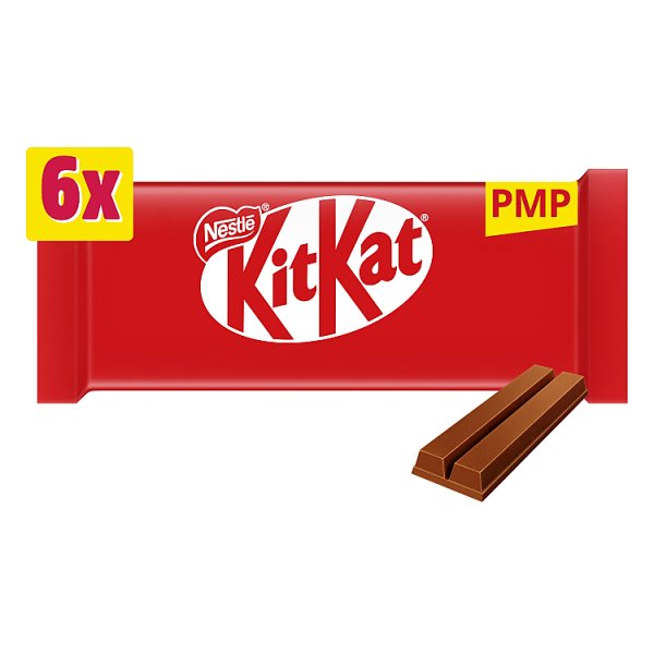 KitKat 2 Finger Milk Chocolate Biscuit Bar 6 Pack Multipack 124.2g (20 x 6pk)