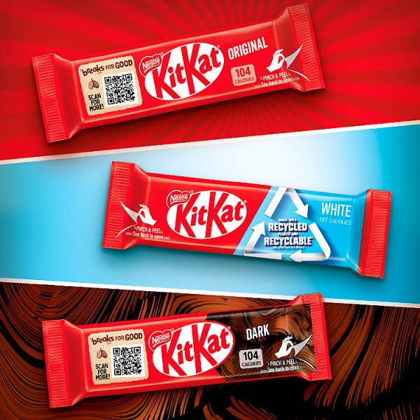 KitKat 2 Finger Milk Chocolate Biscuit Bar 6 Pack Multipack 124.2g (20 x 6pk)