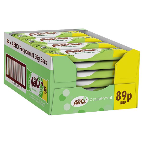 Aero Bubbly Peppermint Chocolate Bar 36g (24 x 36g)
