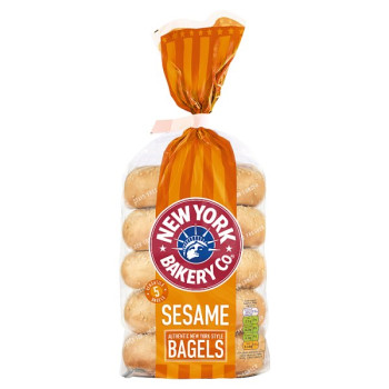 New York Bakery Co. 5 Sesame Bagels 425g (1 x 85g)