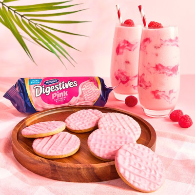McVitie's Limited Edition Digestives Pink Raspberry & Cream Flavour 232g (12 x 232g) McVitie's Limited Edition Digestives Pink Raspberry & Cream Flavour 232g (12 x 232g)