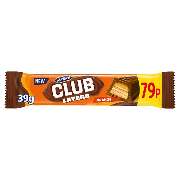 McVitie's Club Layers Orange 39g (24 x 39.5g)