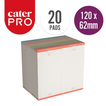 CaterPro 20 Paper Kitchen Order Pads 120 x 62mm (1 x 20s)
