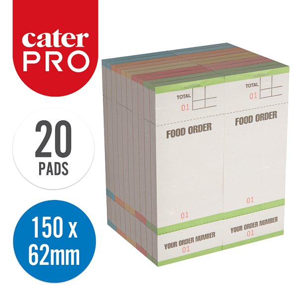 CaterPro 20 Paper Bar Order Pads 150 x 62mm (12 x 20s) CaterPro 20 Paper Bar Order Pads 150 x 62mm (12 x 20s)
