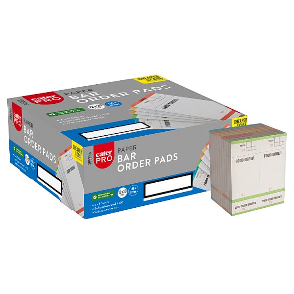 CaterPro 20 Paper Bar Order Pads 150 x 62mm (1 x 20s)