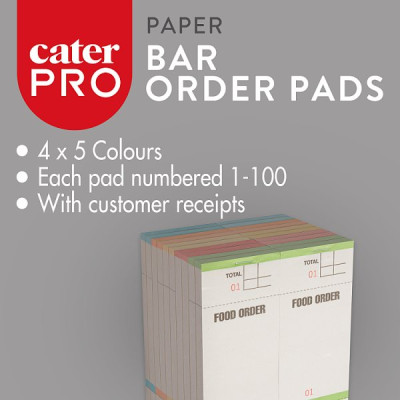 CaterPro 20 Paper Bar Order Pads 150 x 62mm (1 x 20s)