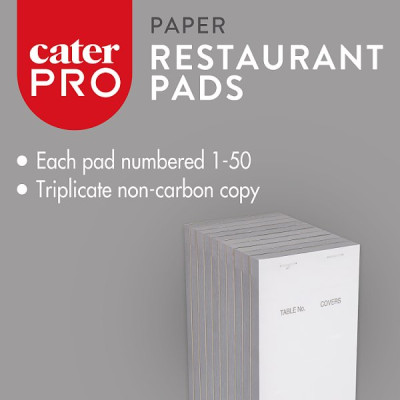CaterPro 10 Large Paper Restaurant Pads 165 x 87mm (1 x 10s)