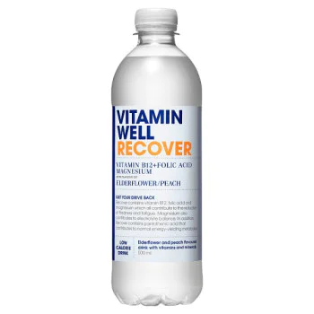 Vitamin Well Recover with Flavour of Elderflower / Peach 500ml (12 x 500ml) Vitamin Well Recover with Flavour of Elderflower / Peach 500ml (12 x 500ml)