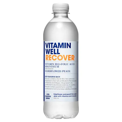 Vitamin Well Recover with Flavour of Elderflower / Peach 500ml (12 x 500ml)