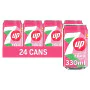 7Up Pink Zero Sugar Lemonade Can 330ml (24 x 330ml)