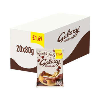 Galaxy Minstrels Milk Chocolate Treat Bag 80g (20 x 80g) Galaxy Minstrels Milk Chocolate Treat Bag 80g (20 x 80g)