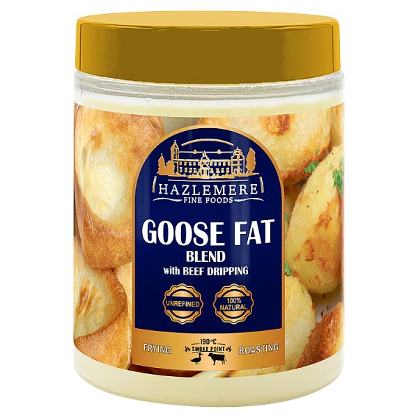 HAZLEMERE Goose Fat Blend with Beef Dripping 1000ml (6 x 860g)
