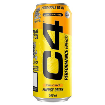 C4 Performance Energy Pineapple Head Energy Drink 500ml (12 x 500ml)