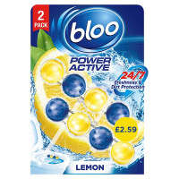 Bloo Power Active Lemon Rim Block 2 x 50g (6 x 2pk)