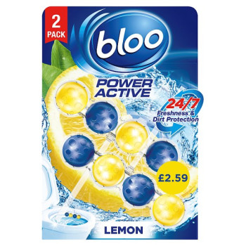 Bloo Power Active Lemon Rim Block 2 x 50g (6 x 2pk)