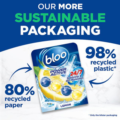 Bloo Power Active Lemon Rim Block 2 x 50g (6 x 2pk)