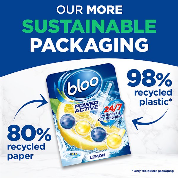 Bloo Power Active Lemon Rim Block 2 x 50g (6 x 2pk)