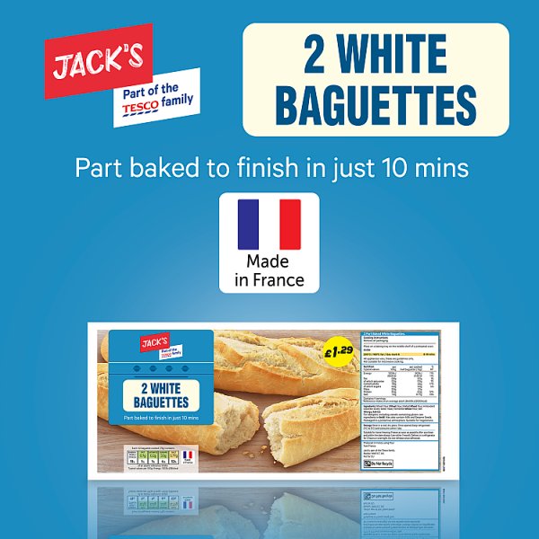 Jack's 2 White Baguettes (15 x 2 pack)