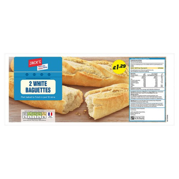 Jack's 2 White Baguettes (1 x 2 pack)