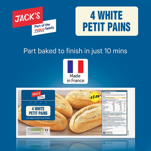 Jack's 4 White Petit Pains (1 x 4pk)