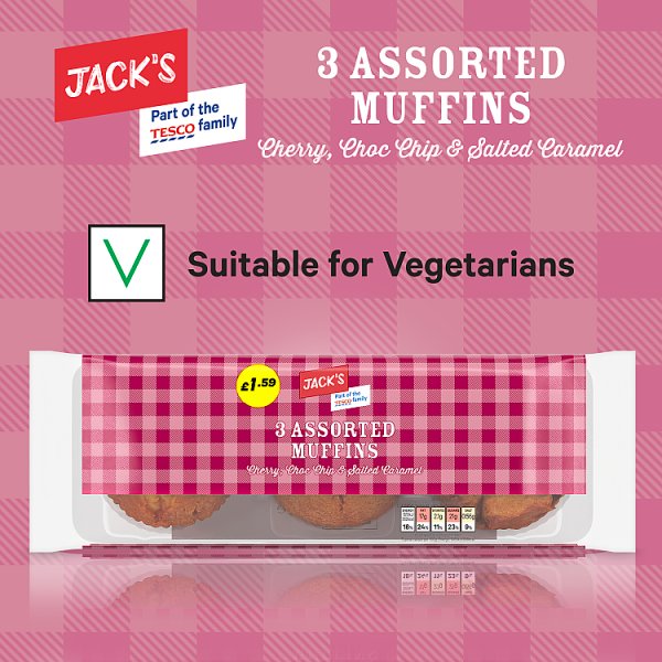 Jack's 3 Assorted Muffins 273g (6 x 3pk) Jack's 3 Assorted Muffins 273g (6 x 3pk)